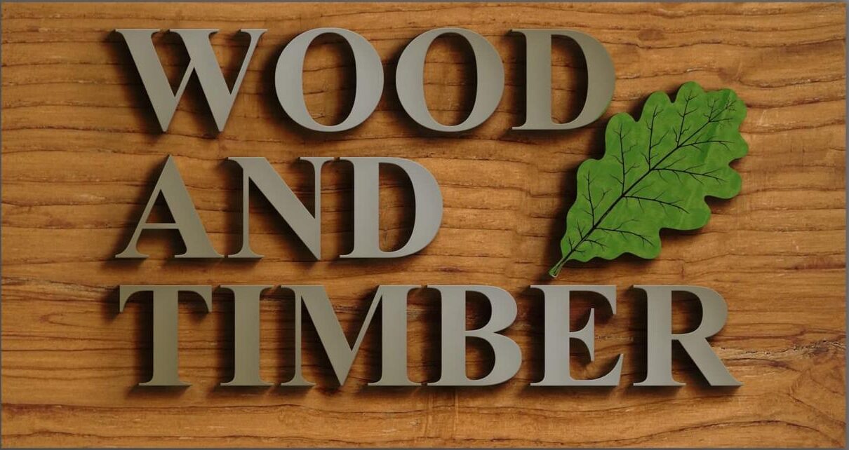 wood and timber logo